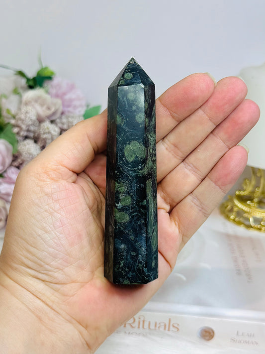 Green Kambaba Jasper Tower 11cm