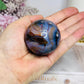 Blue Flower Agate Sphere on Stand 172g
