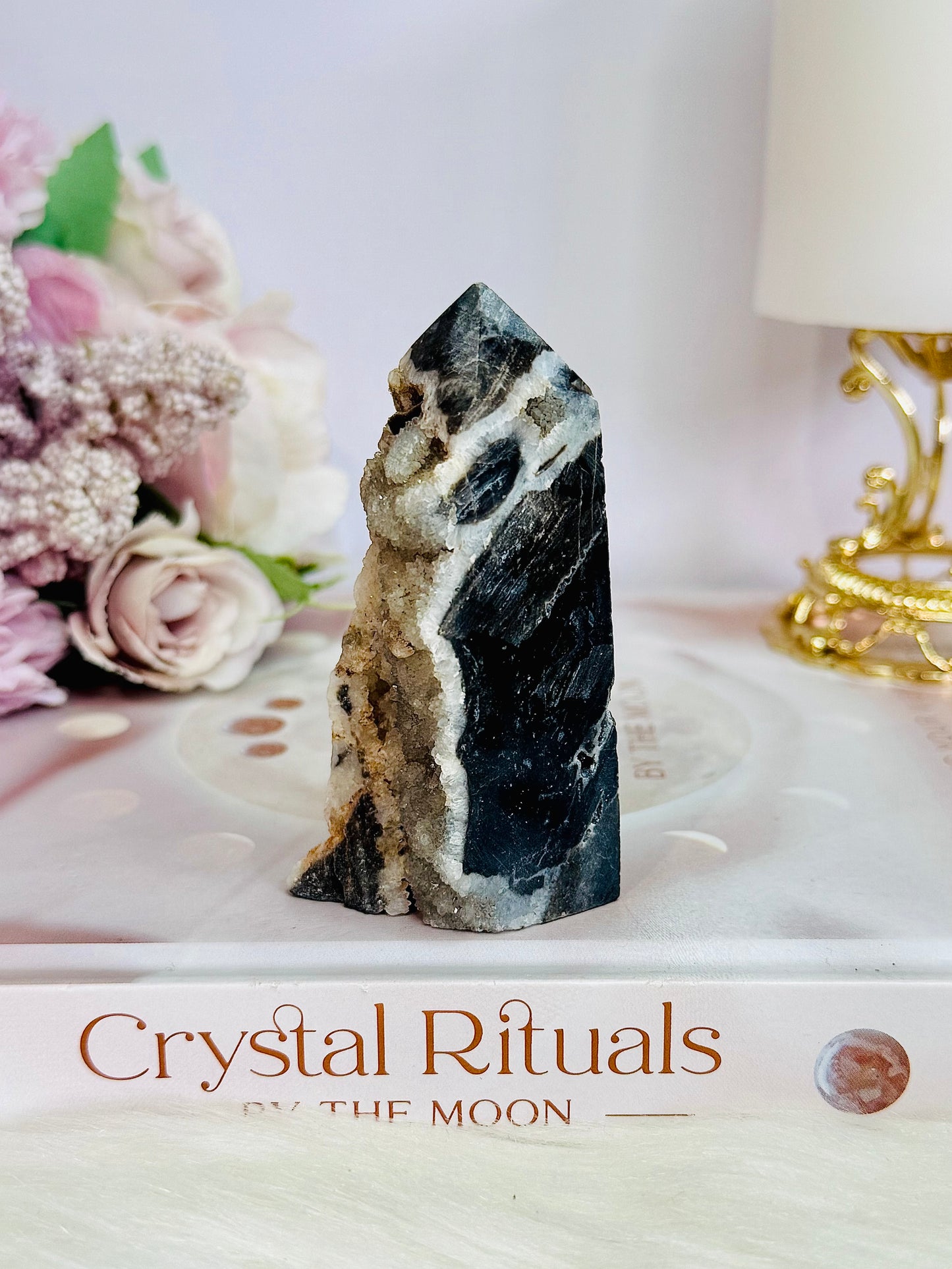 Beautiful Sphalerite Druzy Chunky Tower 8cm