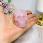 Rose Quartz Carved Skull 5.5cm
