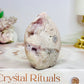 Pink Amethyst Druzy Flame | Freeform 7cm