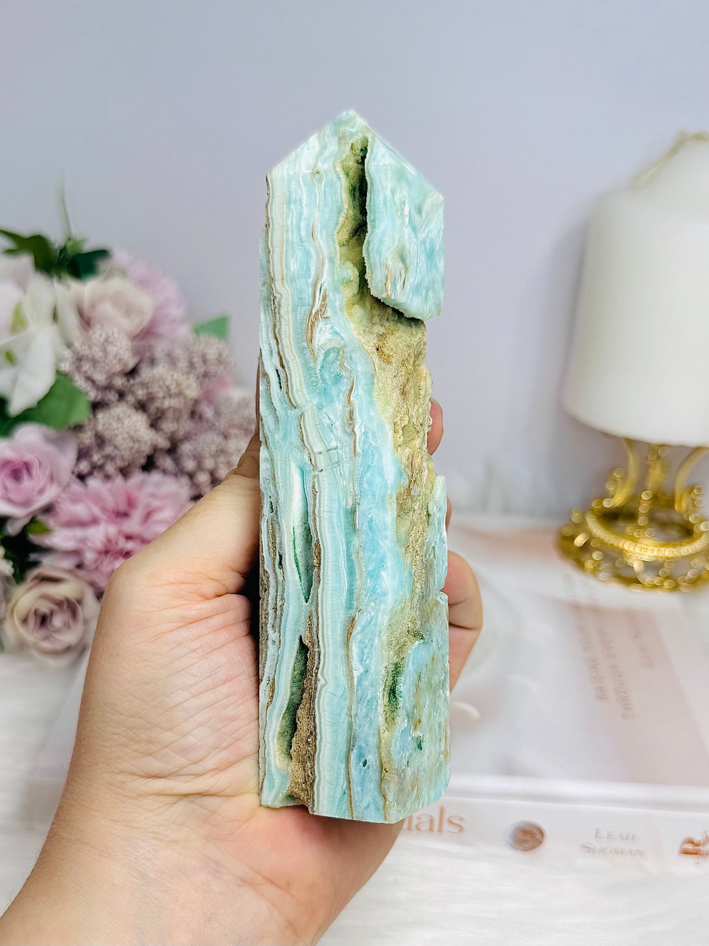 Large Druzy Hemimorphite Tower 14cm