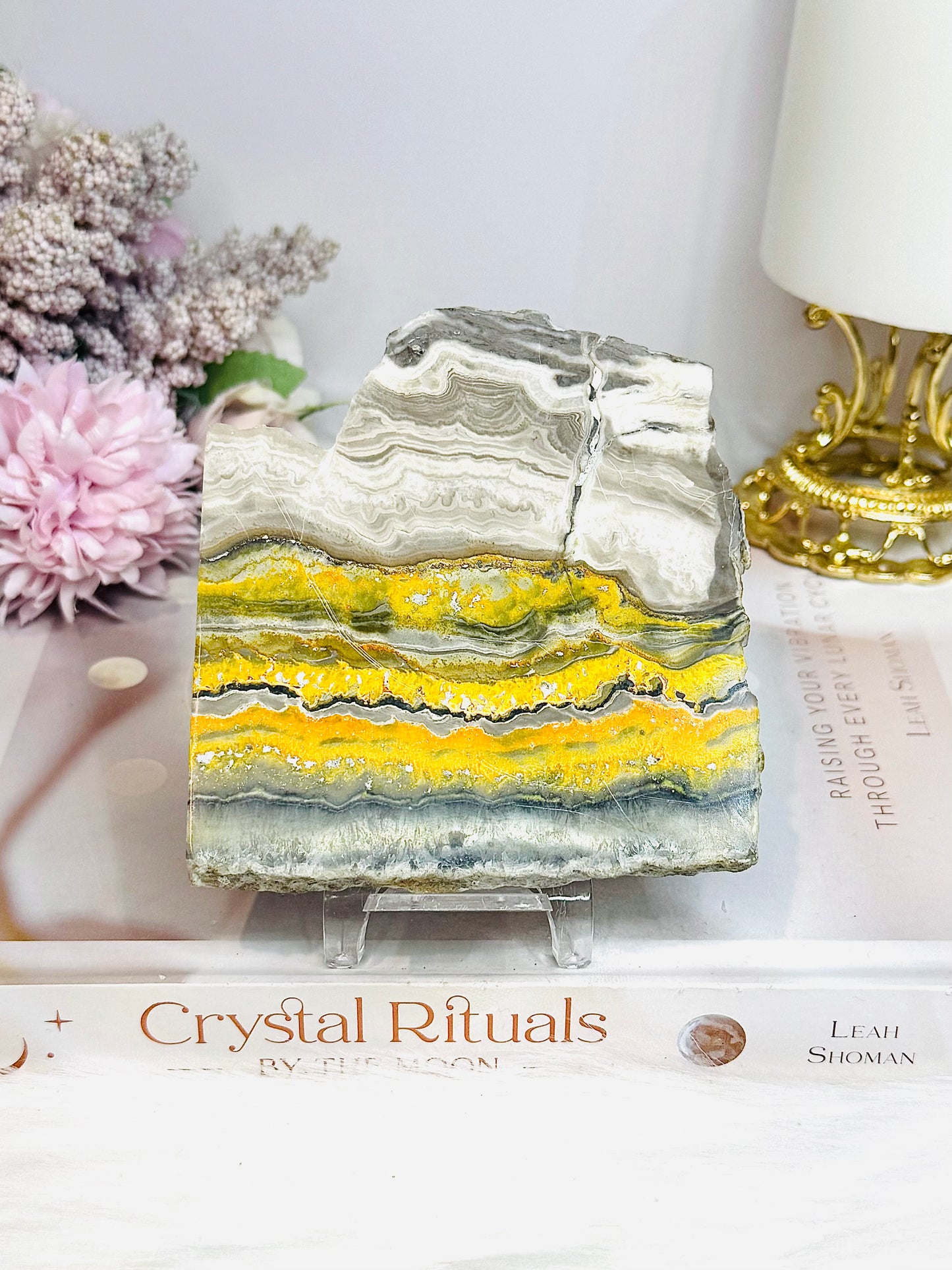 Bumblebee Jasper Slab On Stand 10cm