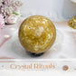 Large Amber Calcite Sphere on Stand 419g
