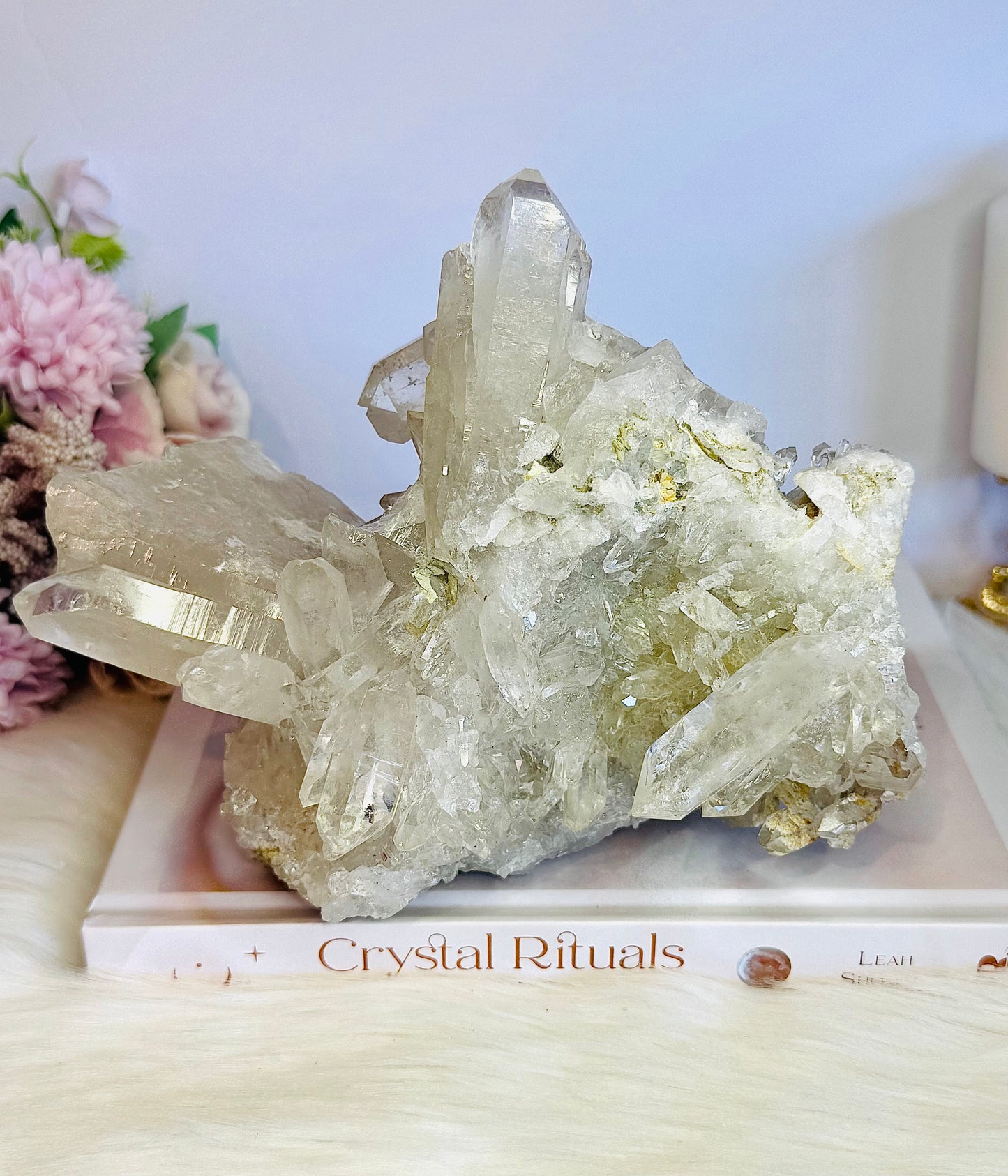 Wow! Incredible Stunning Huge 1.6KG Natural Clear Quartz Specimen with Beautiful Cluster Points