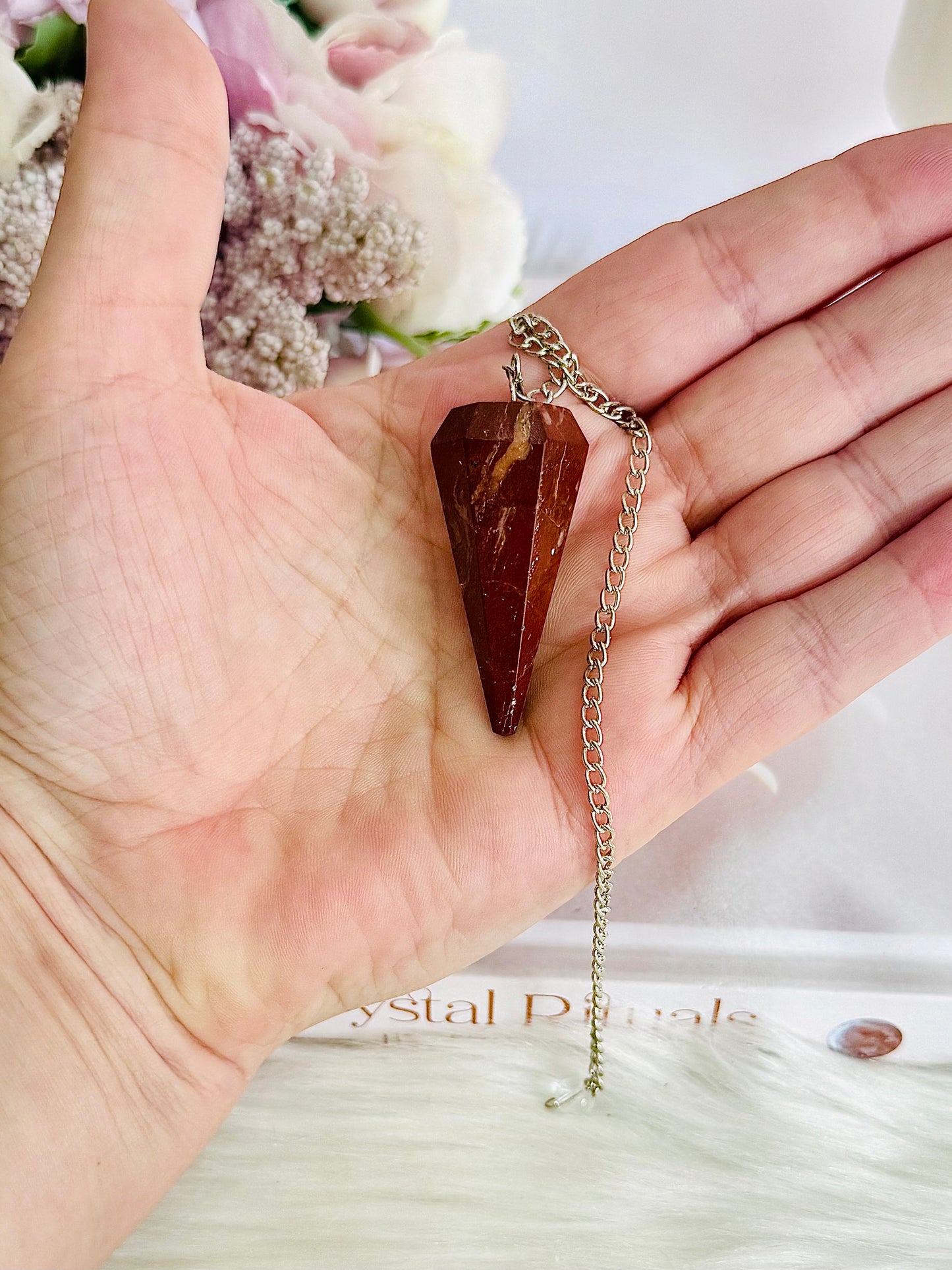 Beautiful Red Jasper Pendulum In Gift Bag