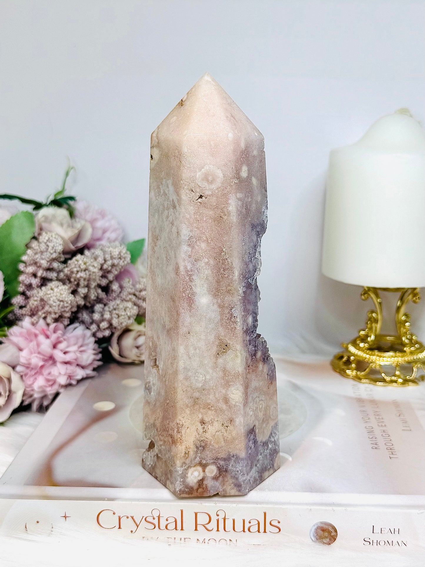 Large Pink Amethyst Druzy Tower 17.5cm 753g