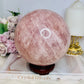 Huge Rose Quartz Sphere 3KG on Stand