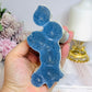 Blue Coral Fossil Slab Specimen 13.5cm On Stand