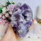 Huge Amethyst Druzy Carved Skull 18.5cm 2.46KG