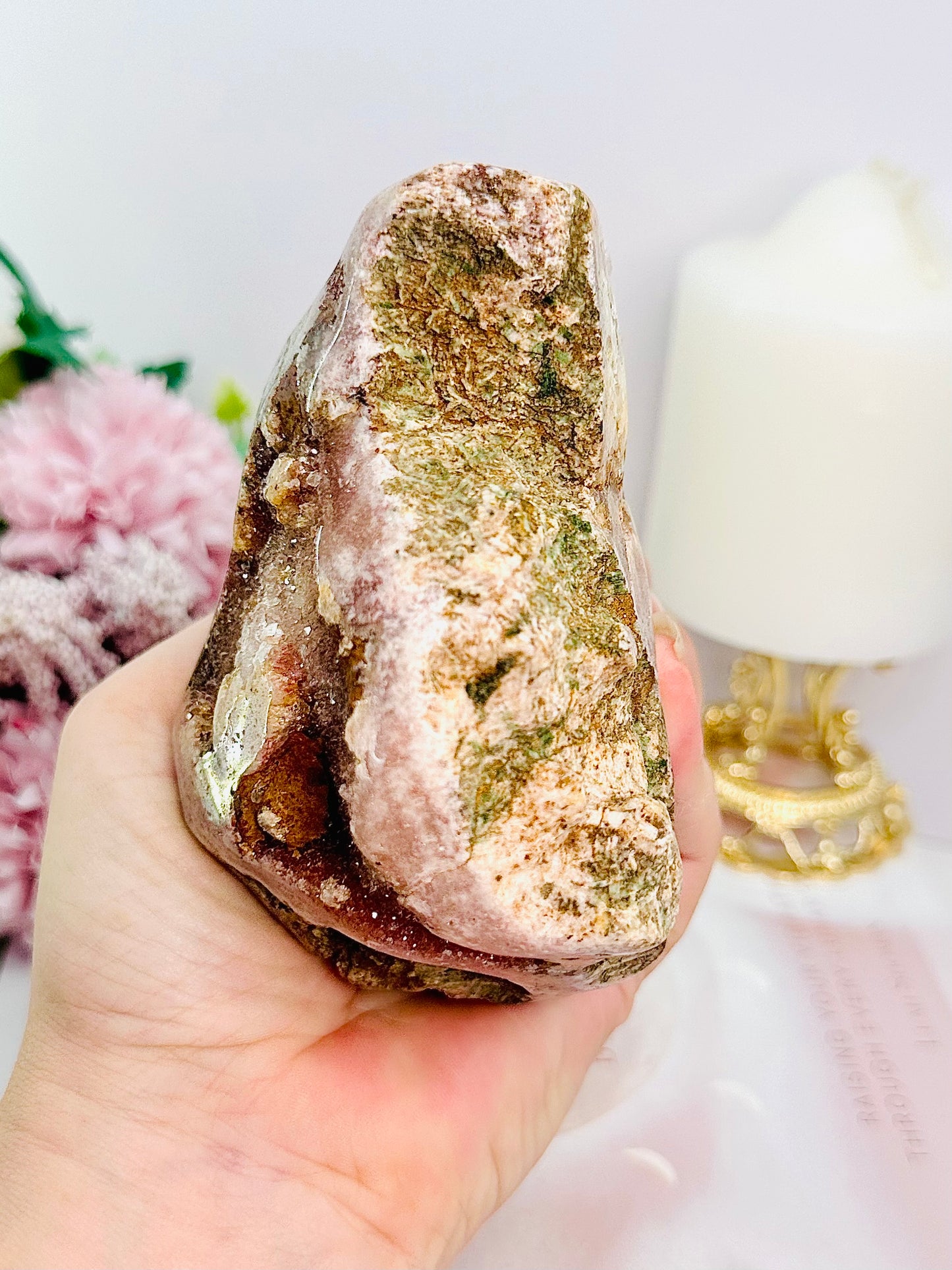 Calming & Cleansing - Over Half a KG Pink Amethyst Druzy Freeform From Argentina
