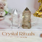 Gorgeous Set of 2 Towers 5cm ~ Smokey Quartz & Clear Quartz