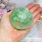 Large Green Fluorite Sphere Full of Rainbows On Stand 478g
