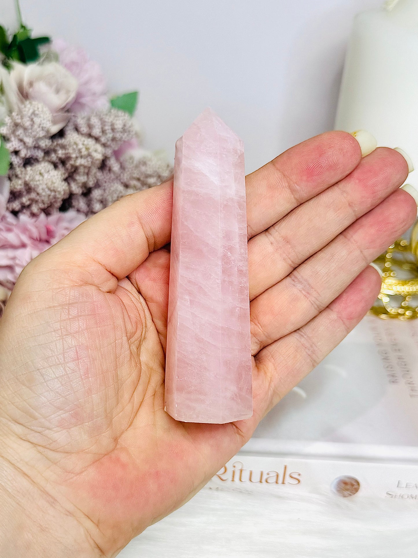 Rose Quartz Tower 9.5cm