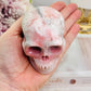 Natural Pink Opal Carved Skull 422grams 8.5cm