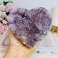 Large Druzy Amethyst Cluster Heart 10cm 681g