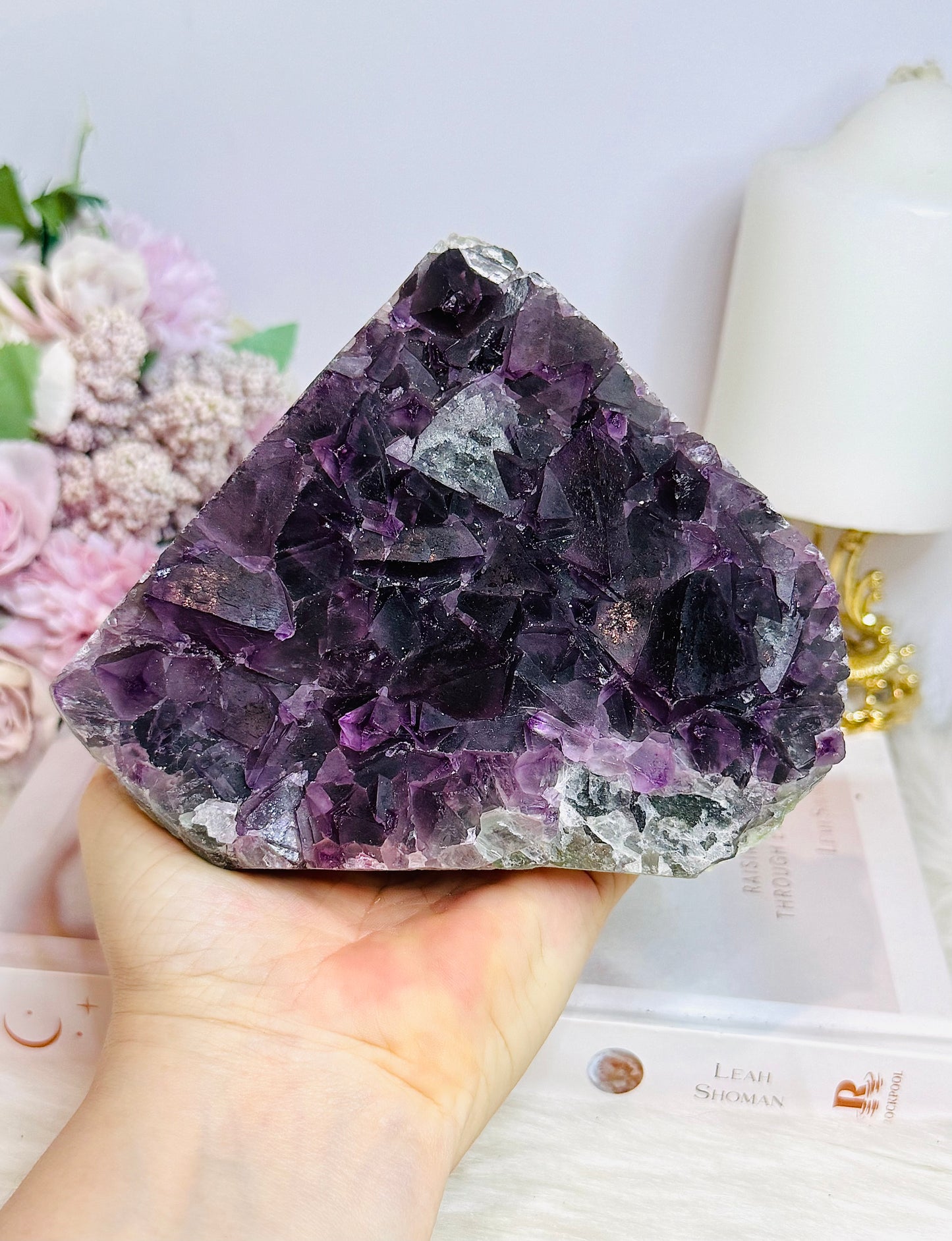Large High Grade Purple Fluorite Cubed Specimen 11cm 780g