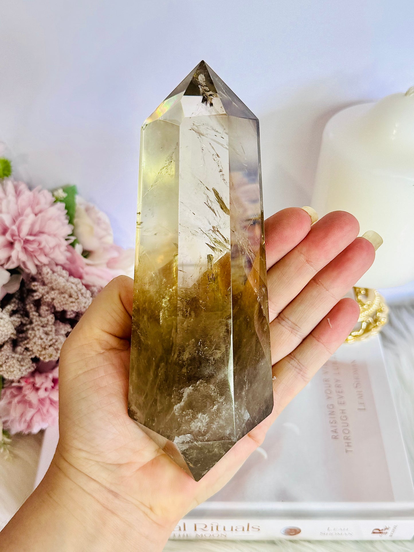 Magnificent Large 17cm 594gram Citrine Double Terminated Point