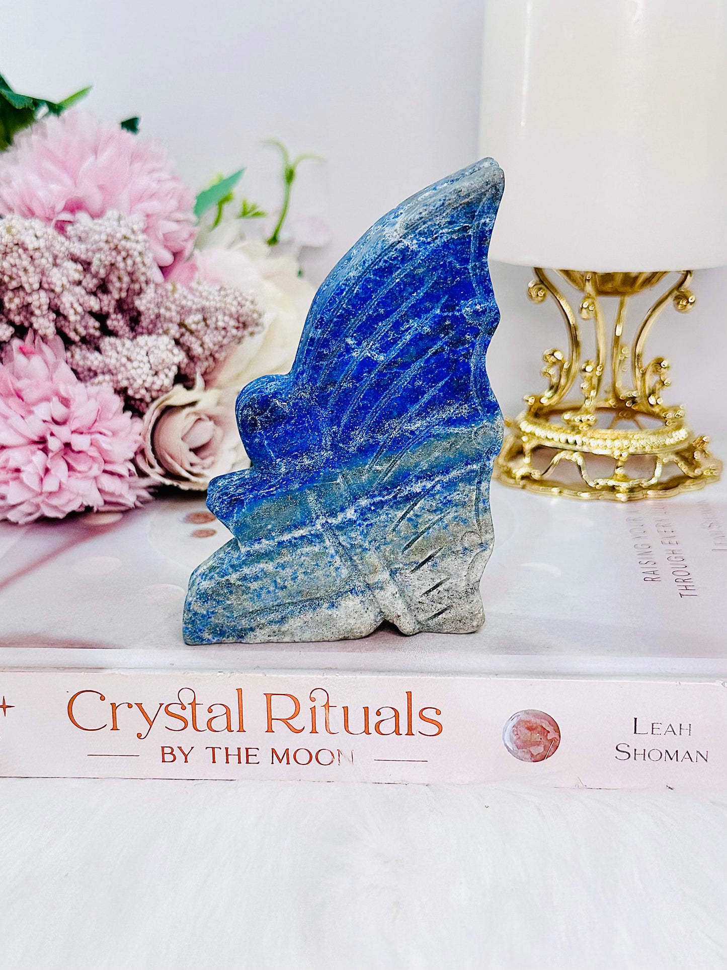 Beautiful Lapis Lazuli Carved Fairy 11cm