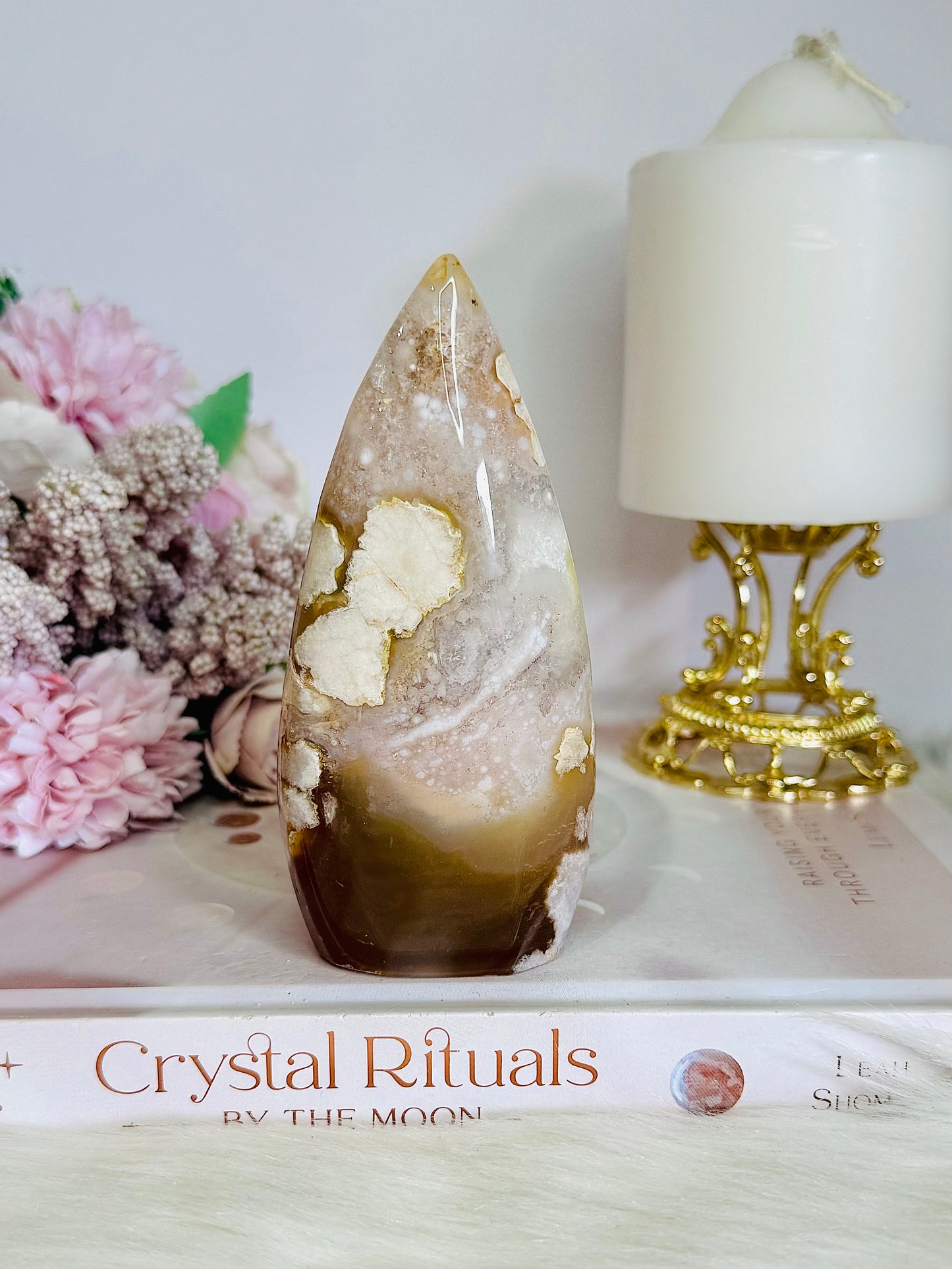 Druzy Flower Agate Freeform | Flame 11.5cm