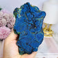 High Grade Azurite Slab with Malachite Inclusions on Stand 12cm