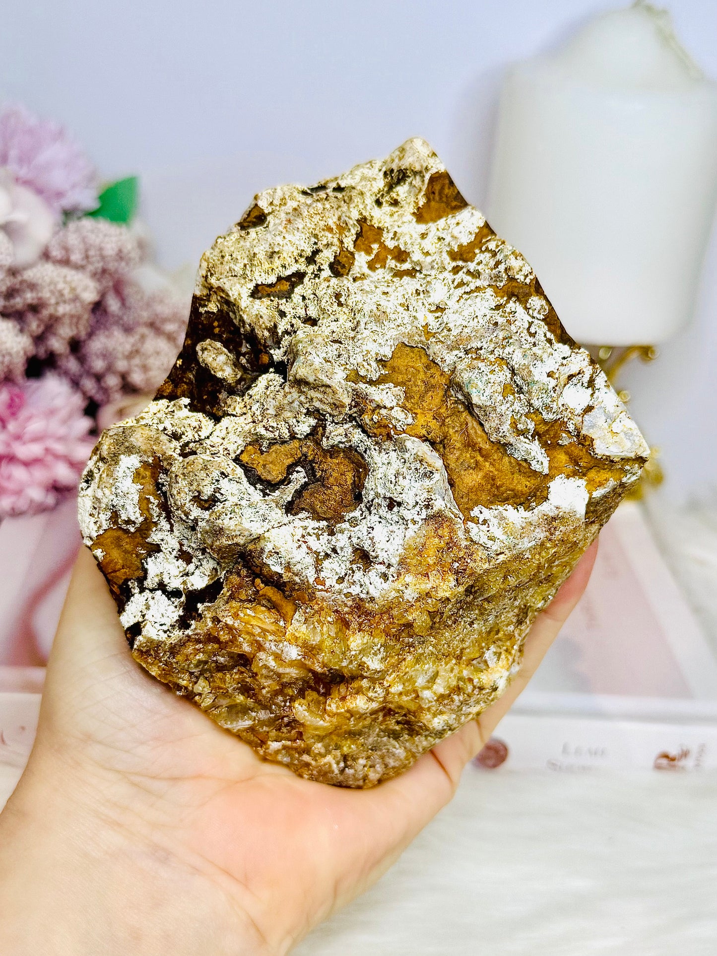 Large Natural 13cm 691 Pink Amethyst Druzy Freeform