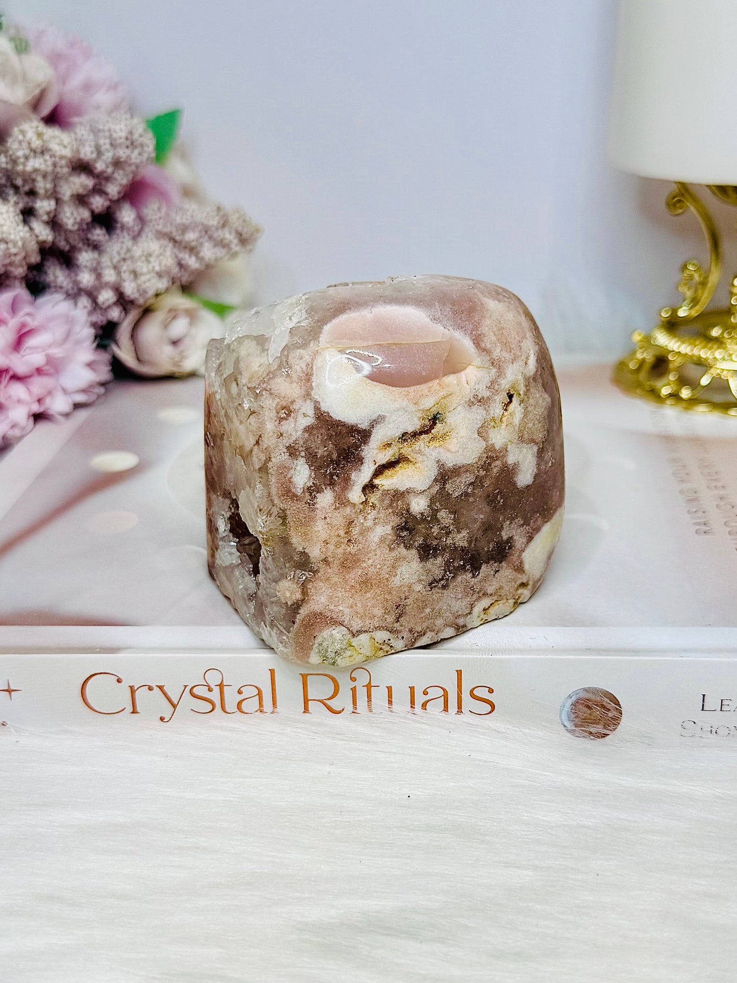 Natural Pink Amethyst Druzy Freeform 451g 7cm