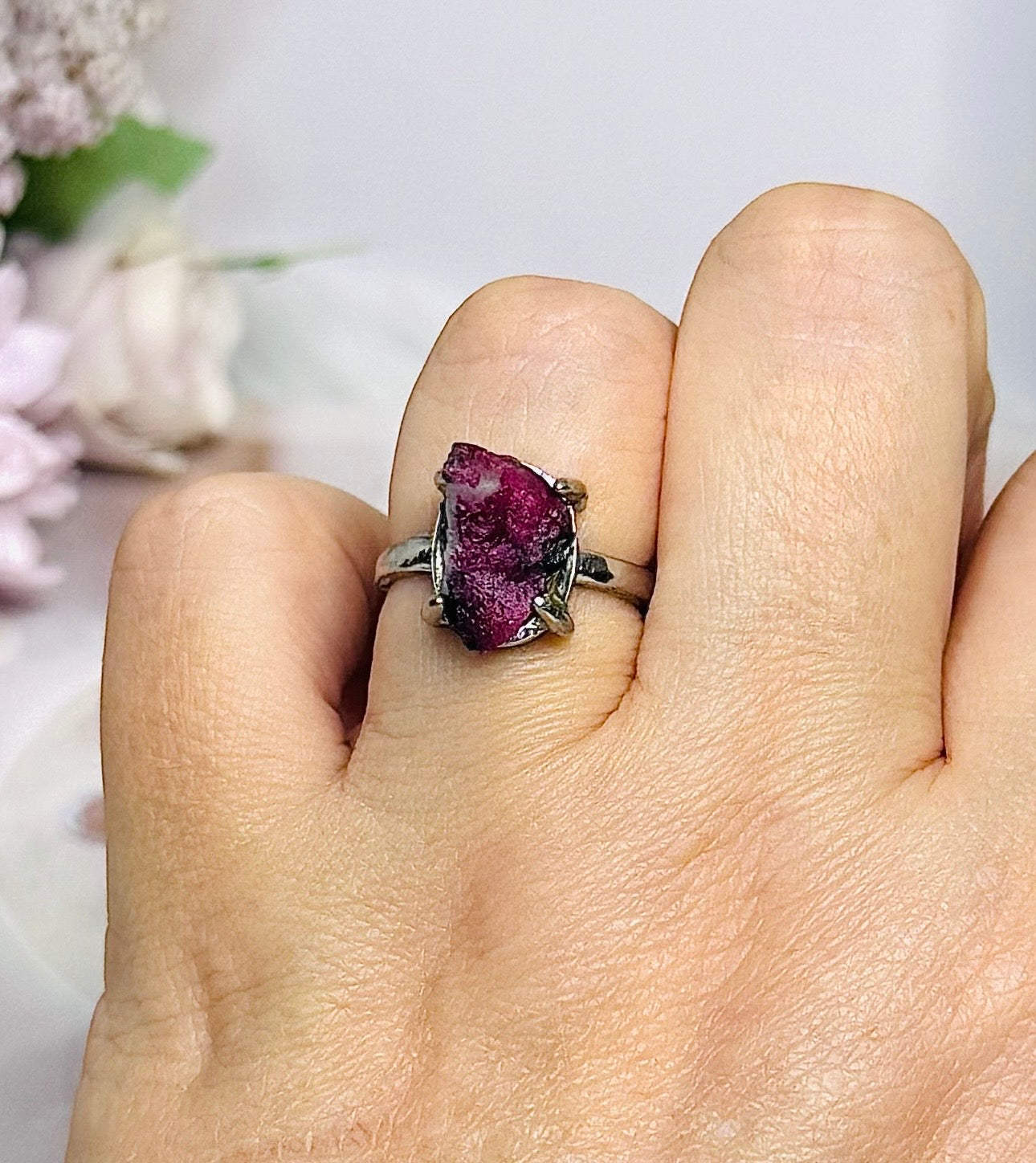 Ruby in Zoisite Adjustable Ring