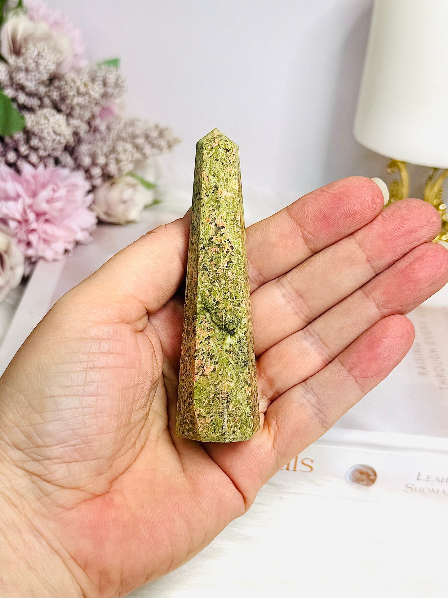 Unakite Tower | Obelisk 9cm