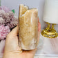 Pink Amethyst with Green Jasper Inclusions Druzy Freeform 466g 11cm