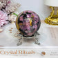 High Grade Pink Tourmaline Sphere on Stand 260g