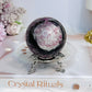 High Grade Pink Tourmaline Sphere On Stand 280g
