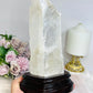 Large Natural Selenite On Timber Stand 21cm 1.1KG