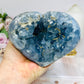 Deep Blue Large Chunky Celestite Heart 13cm 1.3KG