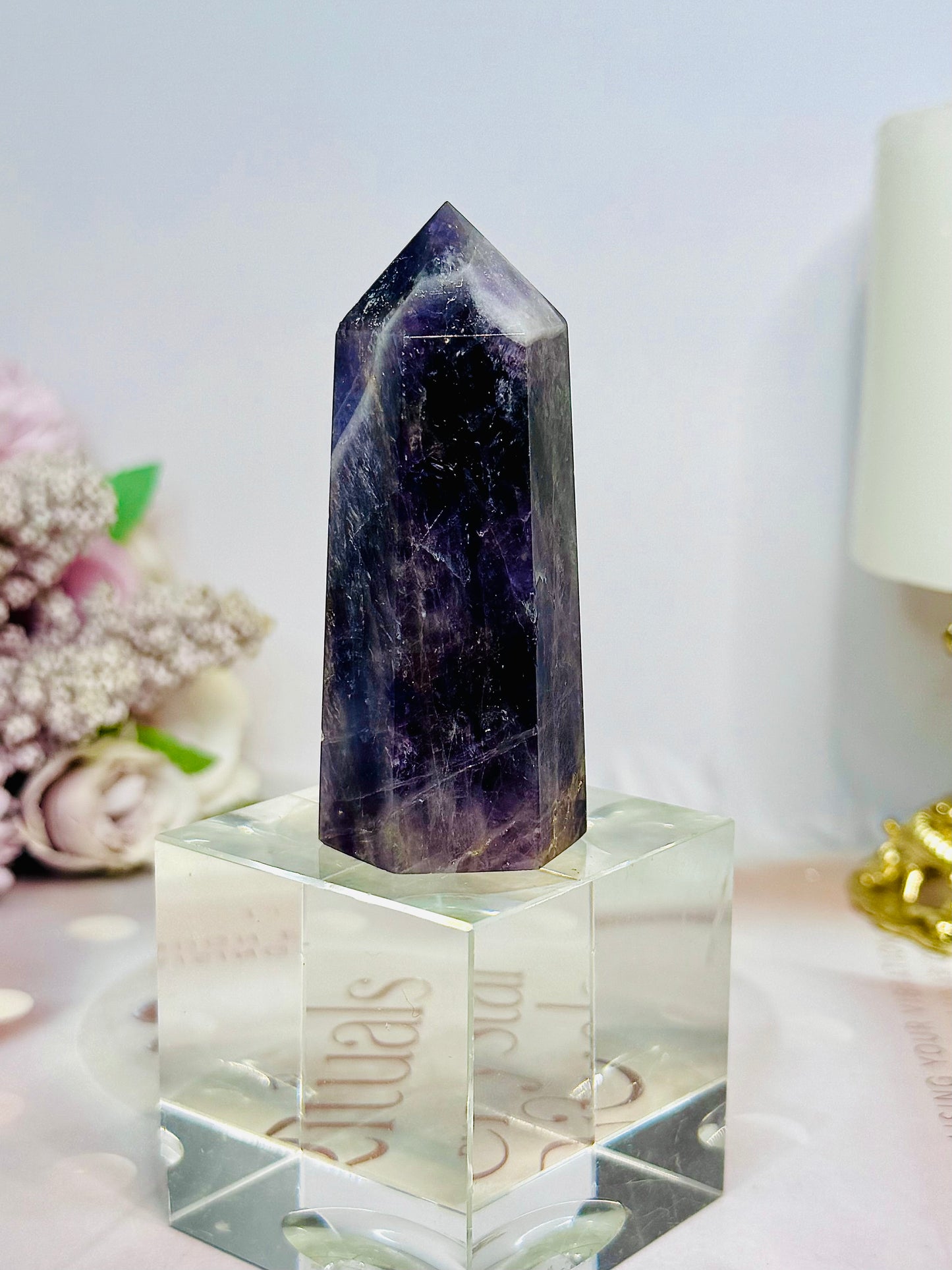 Chevron Amethyst Tower 7.5cm