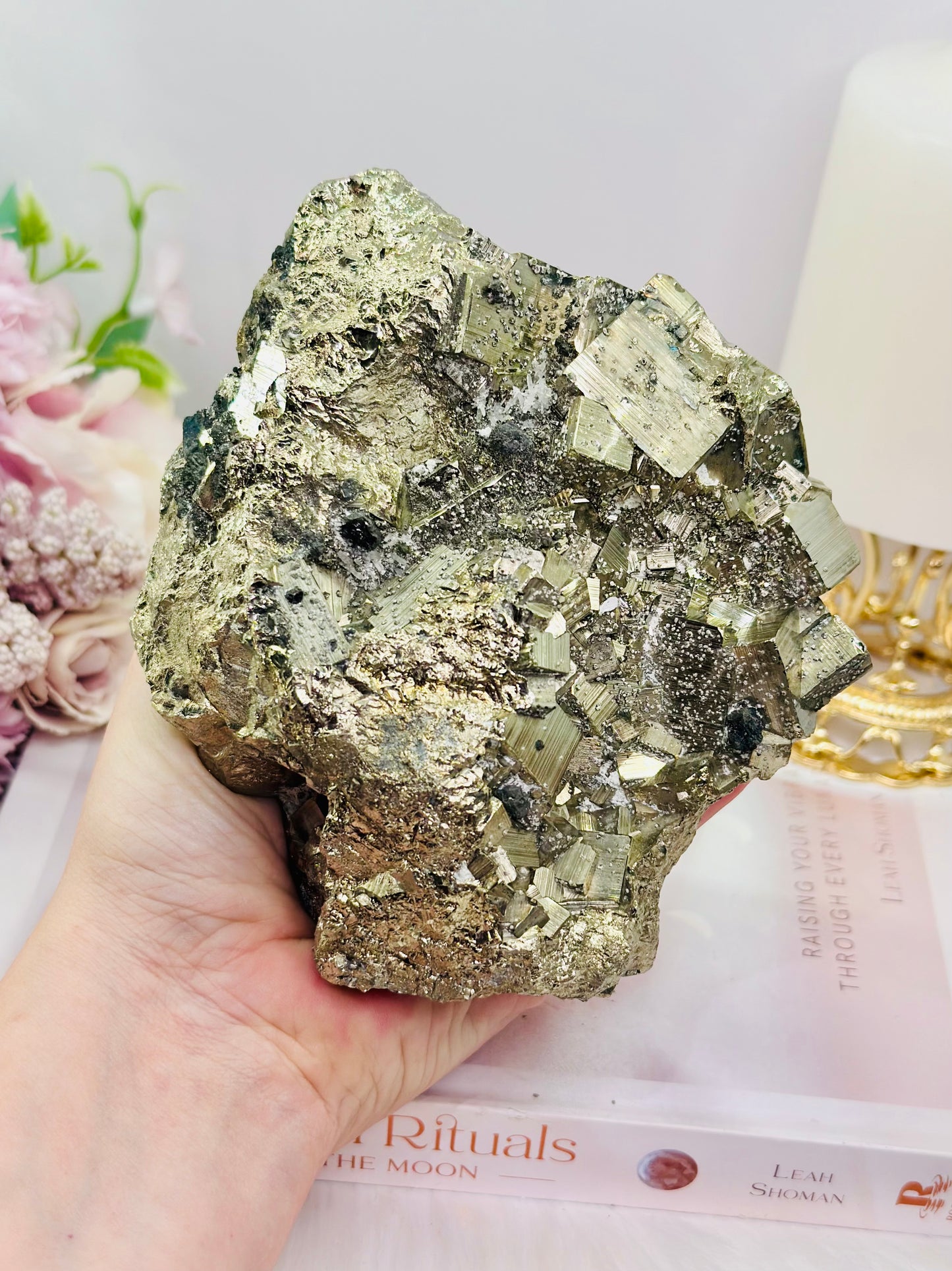 High Grade Incredible Large 1.53KG 13cm Cubed Pyrite Specimen