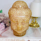 Huge 1.39KG Resin Rose Quartz Filled Buddha Head