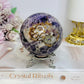 Large Chevron Amethyst Sphere on Stand 607g