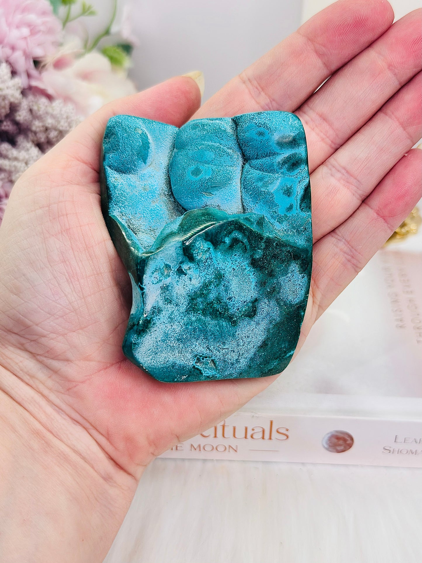 Stunning Chrysocolla Polished Natural Freeform 9cm