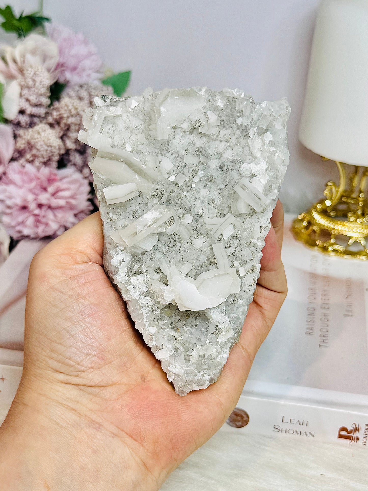 White Sandwich Calcite Specimen | Slab 11cm