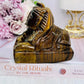 Incredible Tigers Eye Ancient Egyptian Pharaoh Carving with Stunning Flash & Gorgeous Detail 638grams 10cm