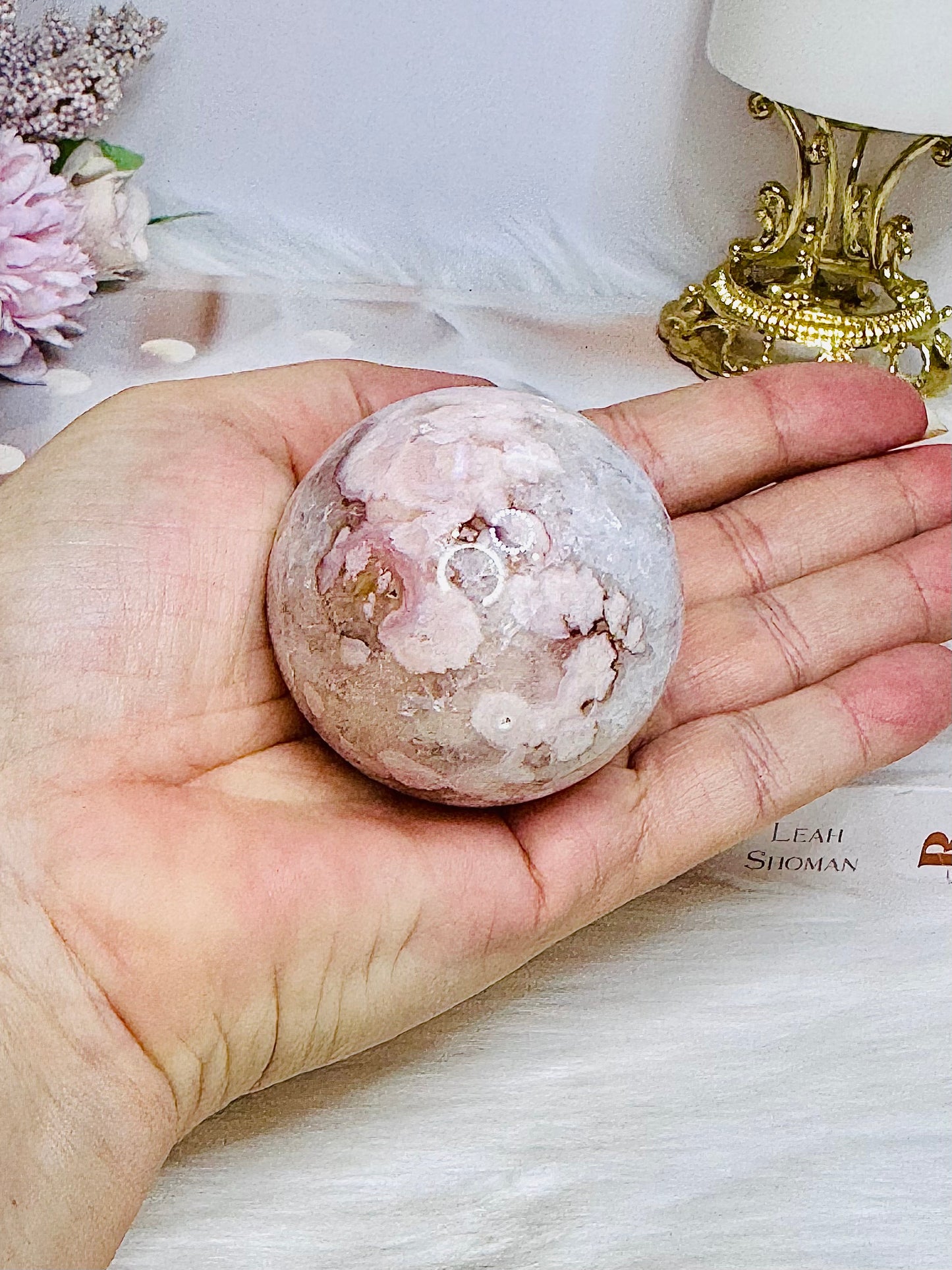 Pink Amethyst Sphere On Stand 182g
