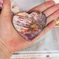 Divine Large 8cm Purple Mica Shiny Heart On Stand