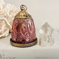 Glass Lantern Led Pink Punch 13cm