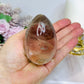 Large Quartz Egg On Stand with Rainbows 280g