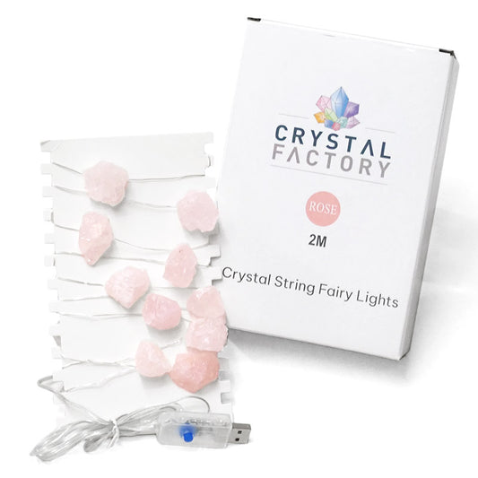 Rose Quartz Crystal String Fairy Lights with Adapter