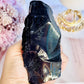 Chunky 12cm Sparkling Blue Goldstone Synthetic Crystal