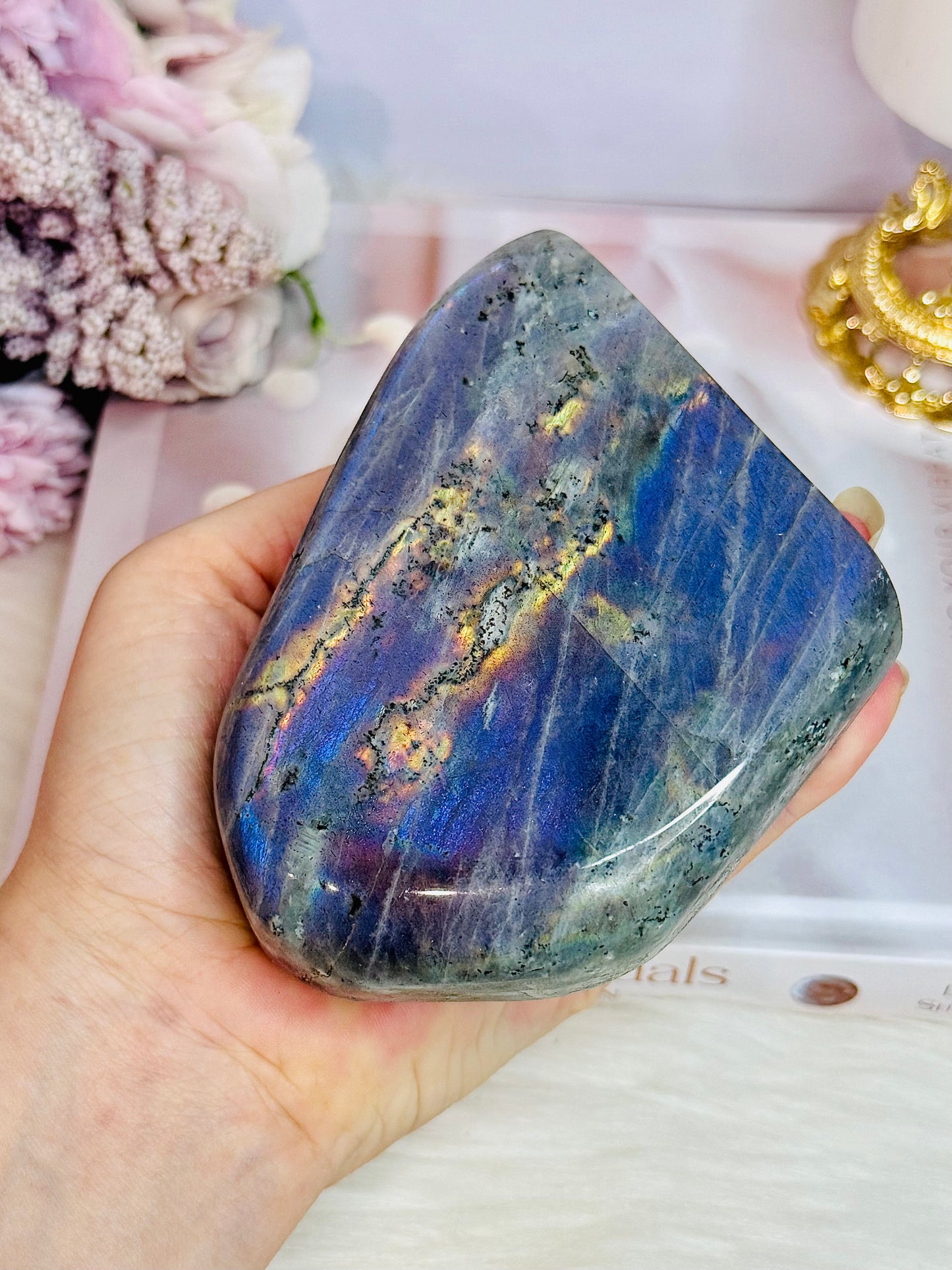 Incredibly Gorgeous Large Polished Labradorite Freeform with Amazing Flash 624grams