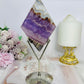 Crazy Lace Amethyst Diamond on Stand 19.5cm