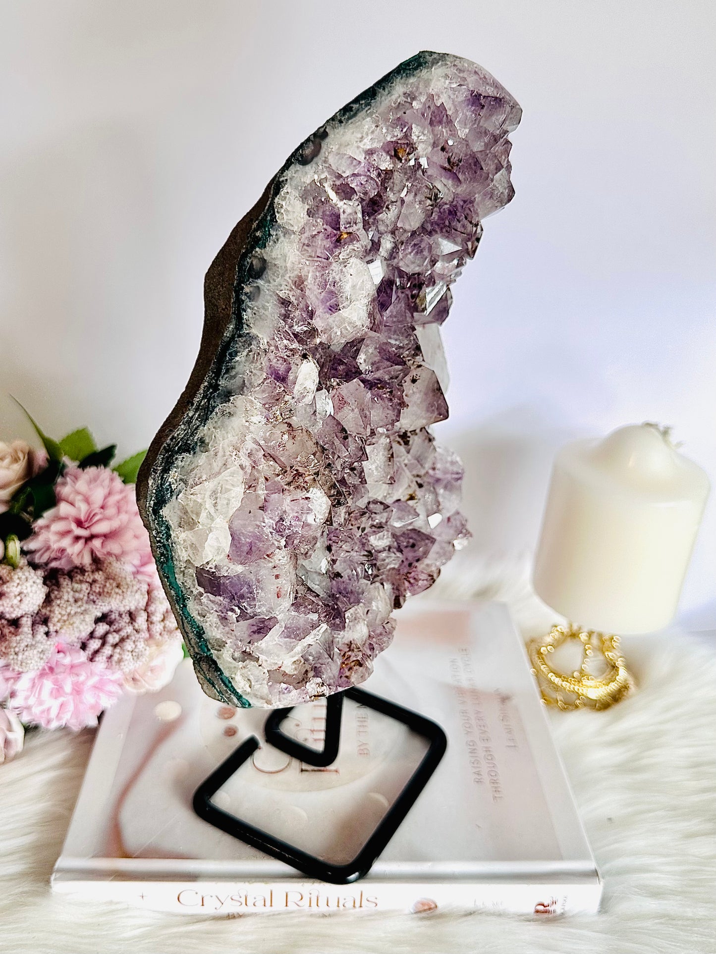 Wow!!!! Incredible Large 30cm 2.29KG Amethyst Druzy Cluster On Stand From Brazil ~ A Stunning Piece